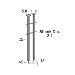 KAYMO COIL NAILS 2.1 X 32 (1 1/4") CN2132SU (350NAILS/COIL)