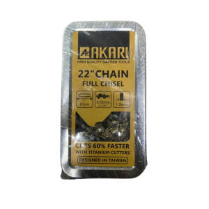 AKARI CHAIN SAW CHAIN METAL BOX TITANIUM 22"
