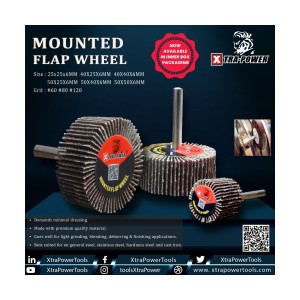 XTRA POWER MOUNTED FLAP WHEEL 40X25X6MM GRITT 60