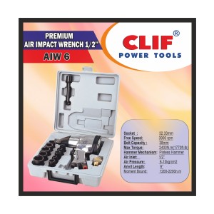 CLIF PREMIUM AIR IMPACT WRENCH KIT 1/2INCH 17PCS AIW6 (5PCS)