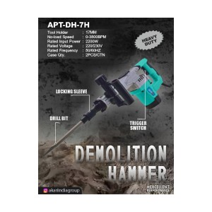 AKARI DEMOLITION HAMMER 2200W (7KG-17MM) - APT-DH-7H